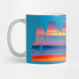 Sunset yacht Mug